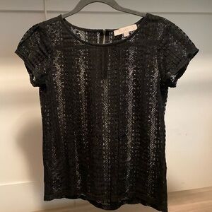 LOFT Black Lace Top XSP